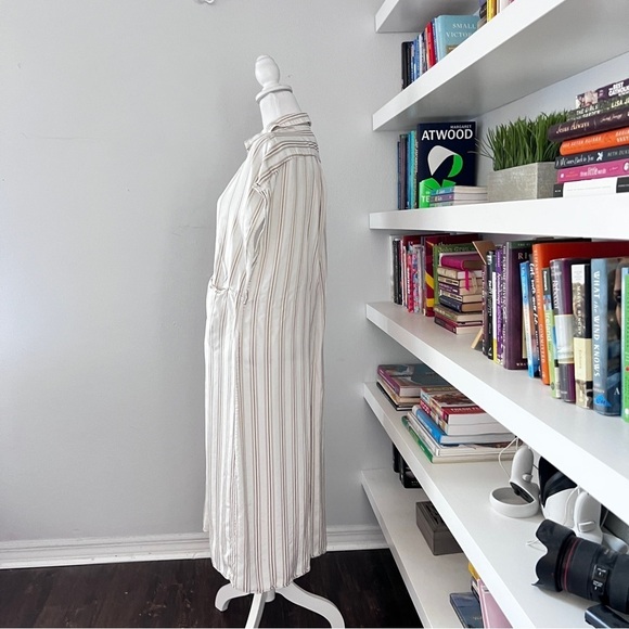 CO Ivory Striped Shirtdress no belt size smalll - Picture 8 of 16